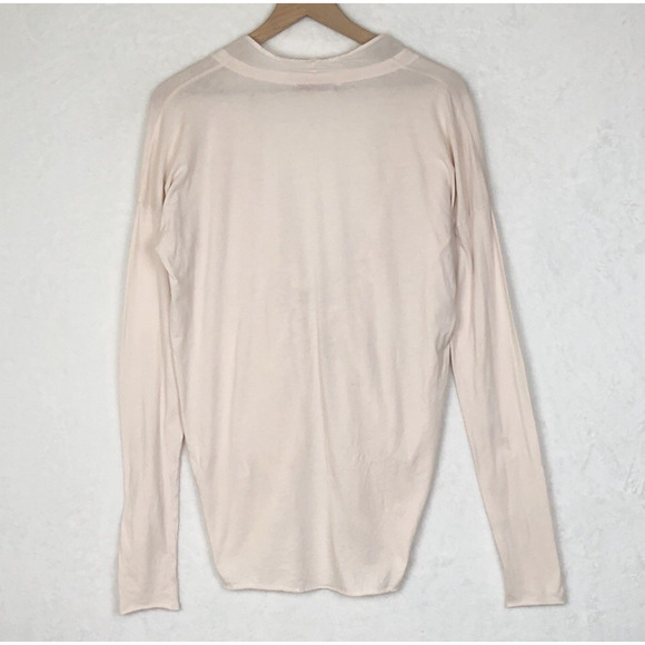 VELVET by Graham & Spencer 100% Cotton Ruffle‎ Top Sz S Pink Tie Front L/S USA - Picture 2 of 10